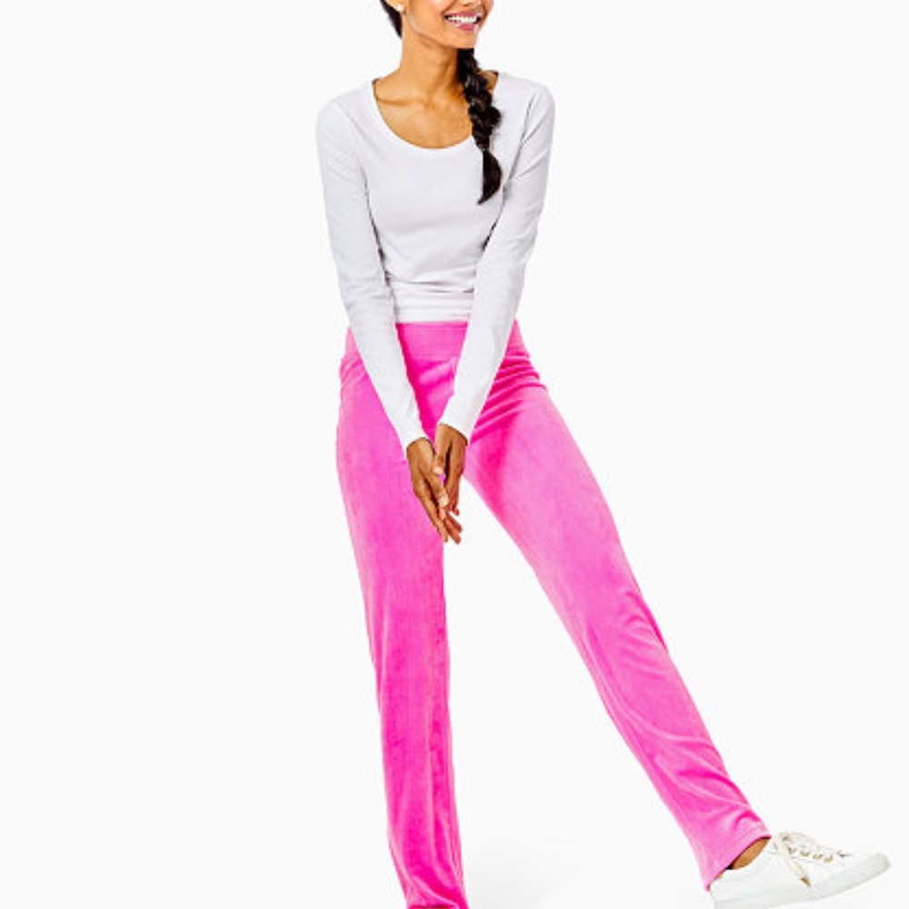 NWT Lilly Pulitzer Dorsey Velour Pants